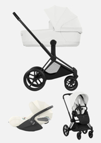 Cybex Priam 5 Style, в цвете Off White (шасси Matt Black) + автокресло Cybex Cloud T Plus