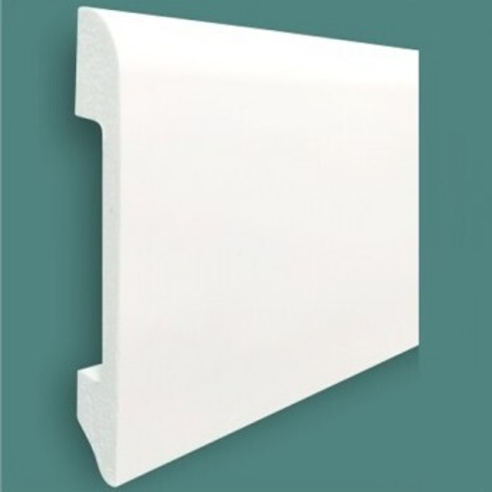 Плинтус дюрополимерный под покраску Solid UHD05/80 Белый 80х13х2400 мм