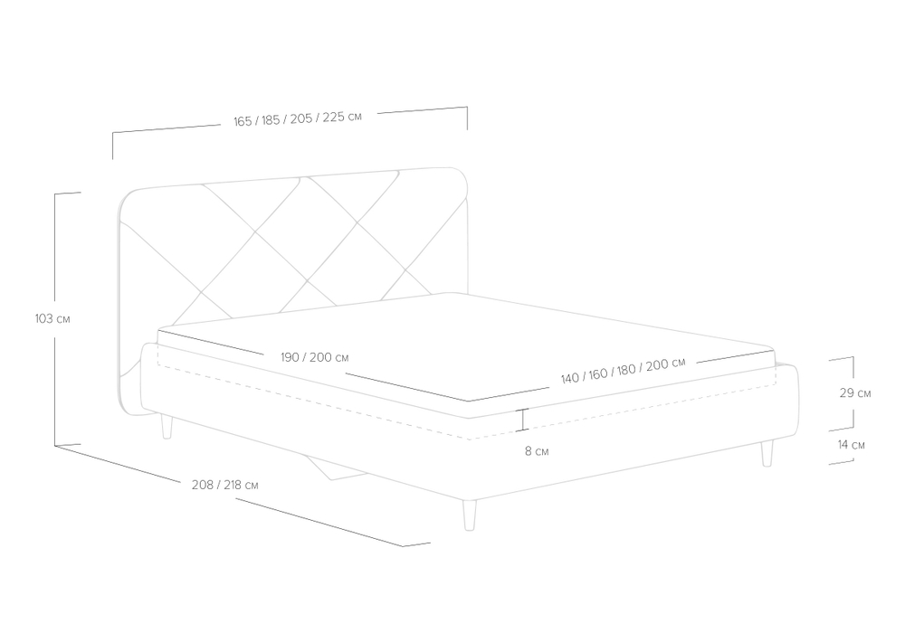 Кровать Taylor (160x190)