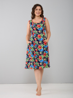 Платье П-012/тсиний-маки