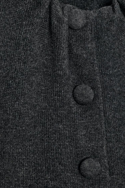 ZARA КОРОТКОЕ ПАЛЬТО ИЗ СМЕСОВОЙ ШЕРСТИ С ВОРОТНИКОМ НА СБОРКАХ, МЯГКИЙ СЕРЫЙ