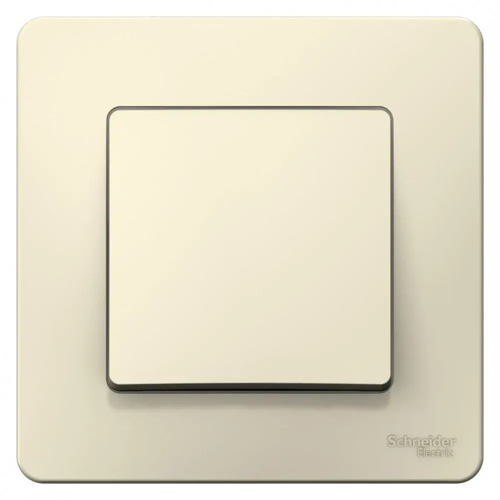 BLANCA С/У 1-клавишный ВЫКЛЮЧАТЕЛЬ (сх.1), 6А, 250В, МОЛОЧНЫЙ