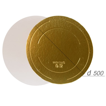 Подложка усиленная двусторонняя золото/жемчуг 3,2 мм. Диаметр 50