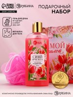 Подарочный набор «Самой милой», гель для душа 250 мл и мочалка для тела, Чистое счастье