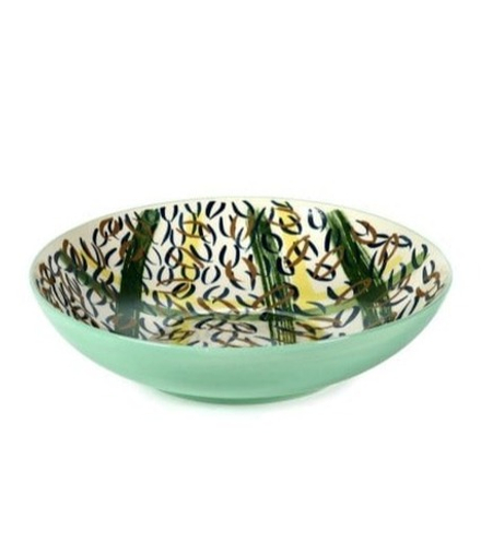 Блюдо круглое глубокое Japanese Kimonos Blue/Grey, 33 см