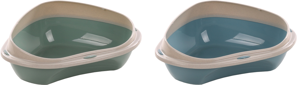 Туалет для кошек SADIO угловой 49,5 x 39,5 x 17 см, в ассортименте, Flamingo