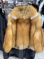 Шуба из лисы «огневка» с воротником 60см