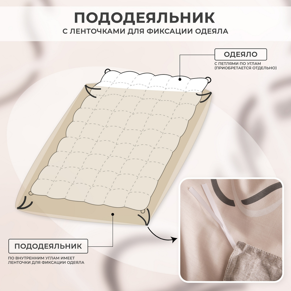 Комплект постельного белья Делюкс Сатин 100% хлопок на резинке LR633