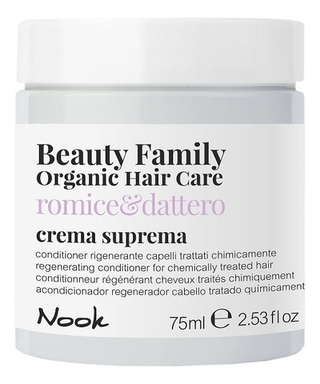 NOOK Восстанавливающий крем-кондиционер для химически обработанных волос -Crema Suprema Romice&Dattero, 75 мл