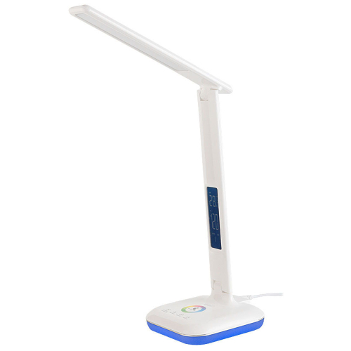 Светильник GLTL-034-2  8вт 520лм диспл с часами + rgb,  белый (глянец)  (1/12)