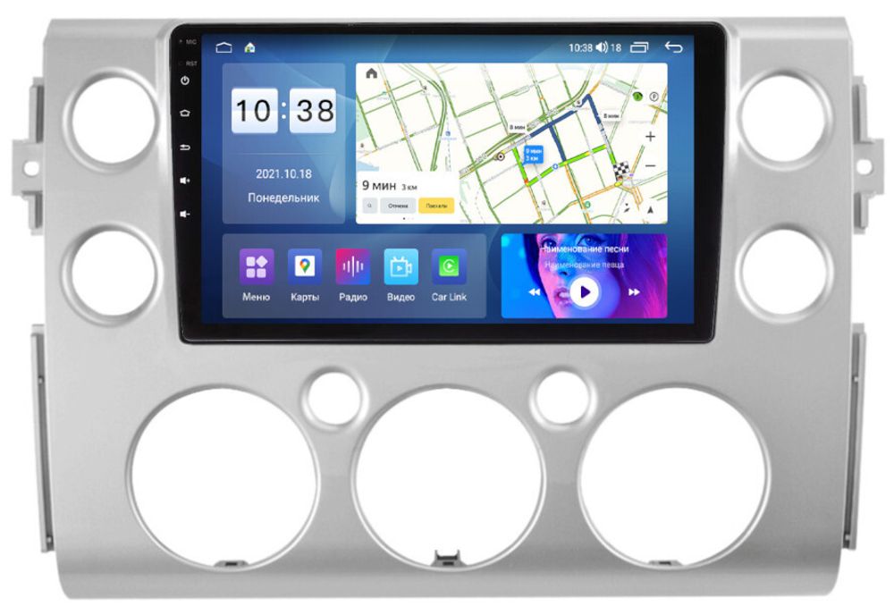 Магнитола для Toyota FJ Cruiser 2005-2022 - Parafar PF412UHD на Android 13, QLED, ТОП процессор, 8Гб+128Гб, CarPlay, 4G SIM-слот