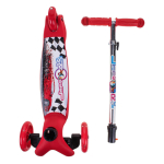 Самокат 3х кол. красный, 55см, макс.высота ручки 62см. колеса PU свет, макс.вес 45кг.