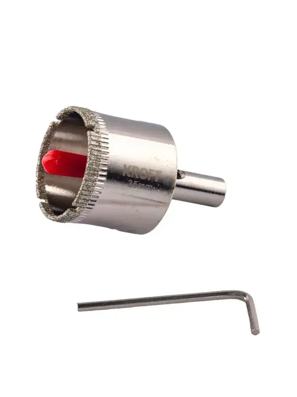 Коронка алмазная 35 мм по керамике цилиндричиский хвостовик KROFT