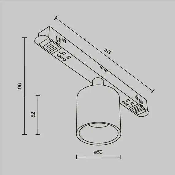 Трековый светильник Альфа / Alfa S Exility 3000K 6Вт 50° Technical tr132-2-7w3k-bs