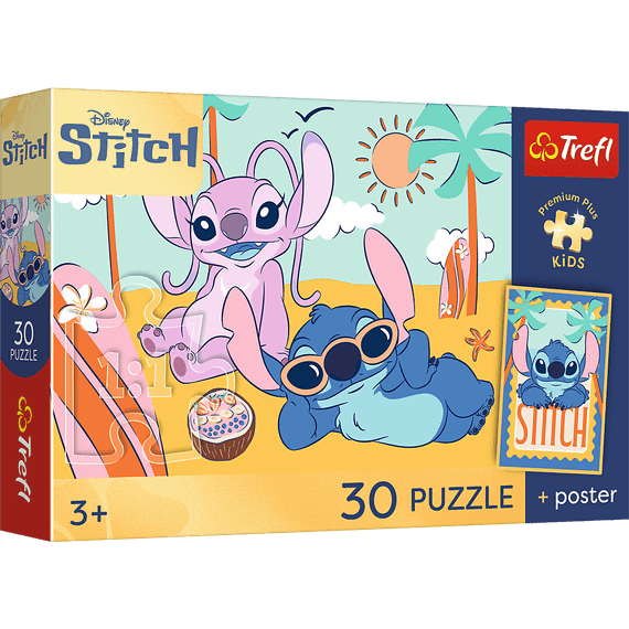 Pazl \ Puzzle \ Пазлы Puzzles - "30" - Trefl Premium Plus Kids - Stitch's smile / Disney Lilo&amp;Stitch