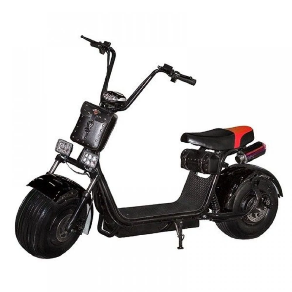 Электроскутер Citycoco с глушителем 1500W, 20Ah Зеленый