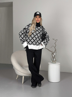 Брюки широкие с имитацией двойного пояса