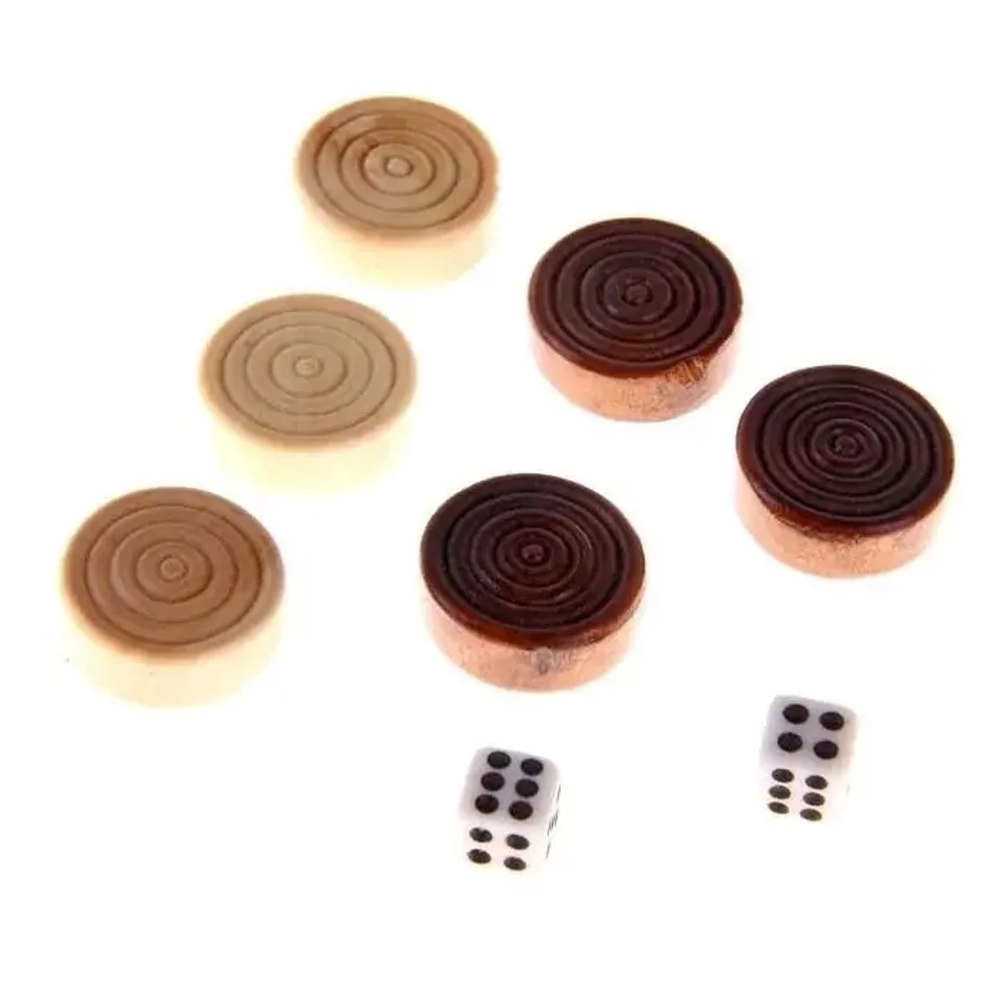 Набор шашки и нарды "Державные" в деревянном коробе, средние SA-DZ-M