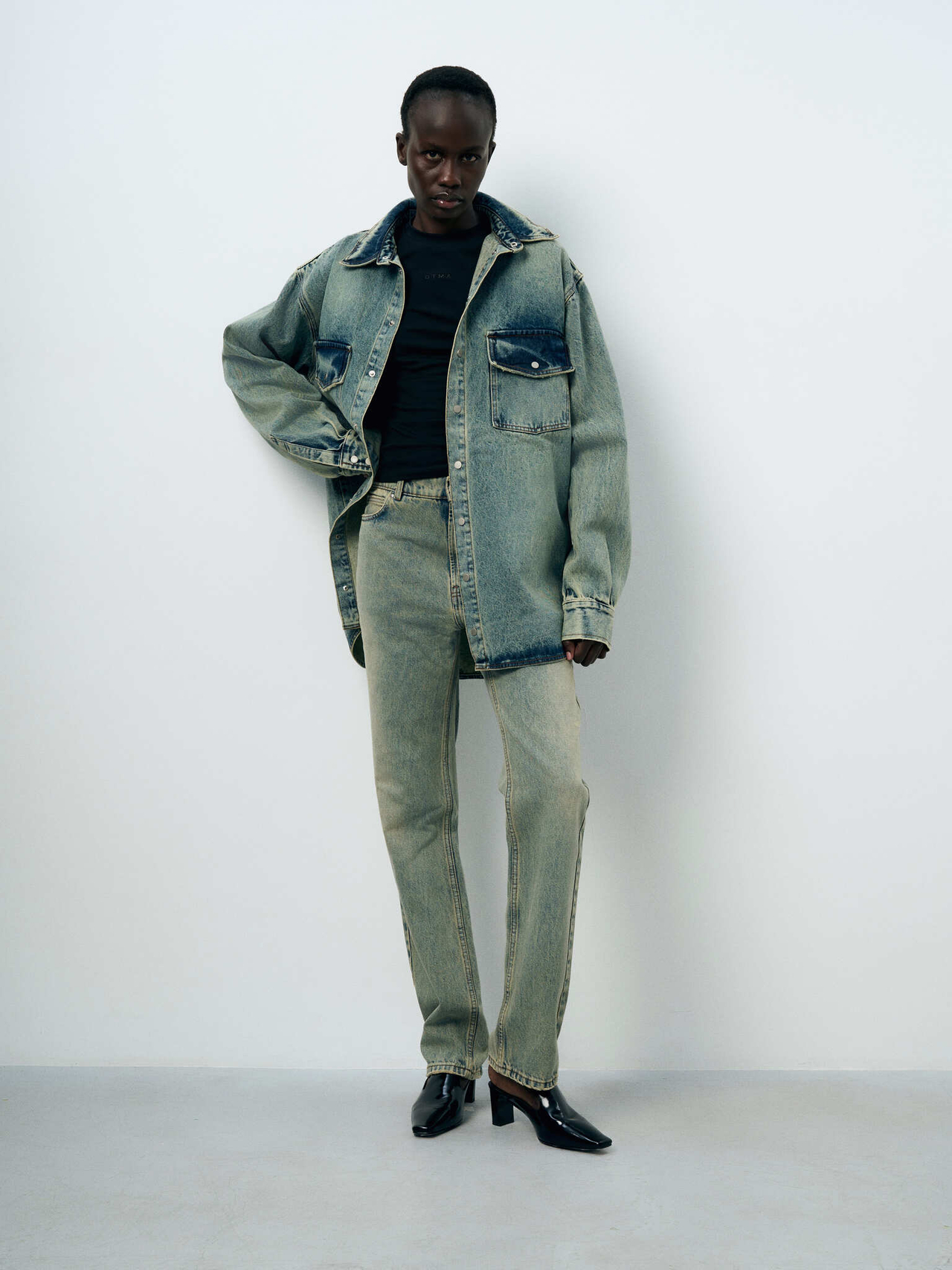 Рубашка из денима "BLUE MONDAY"