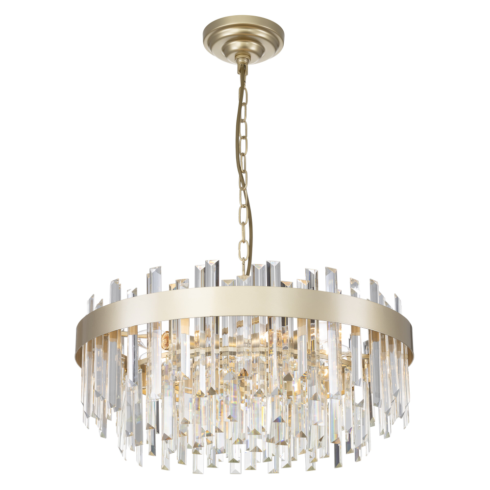 Citilux Лаура CL301282 Люстра хрустальная подвесная Шампань
