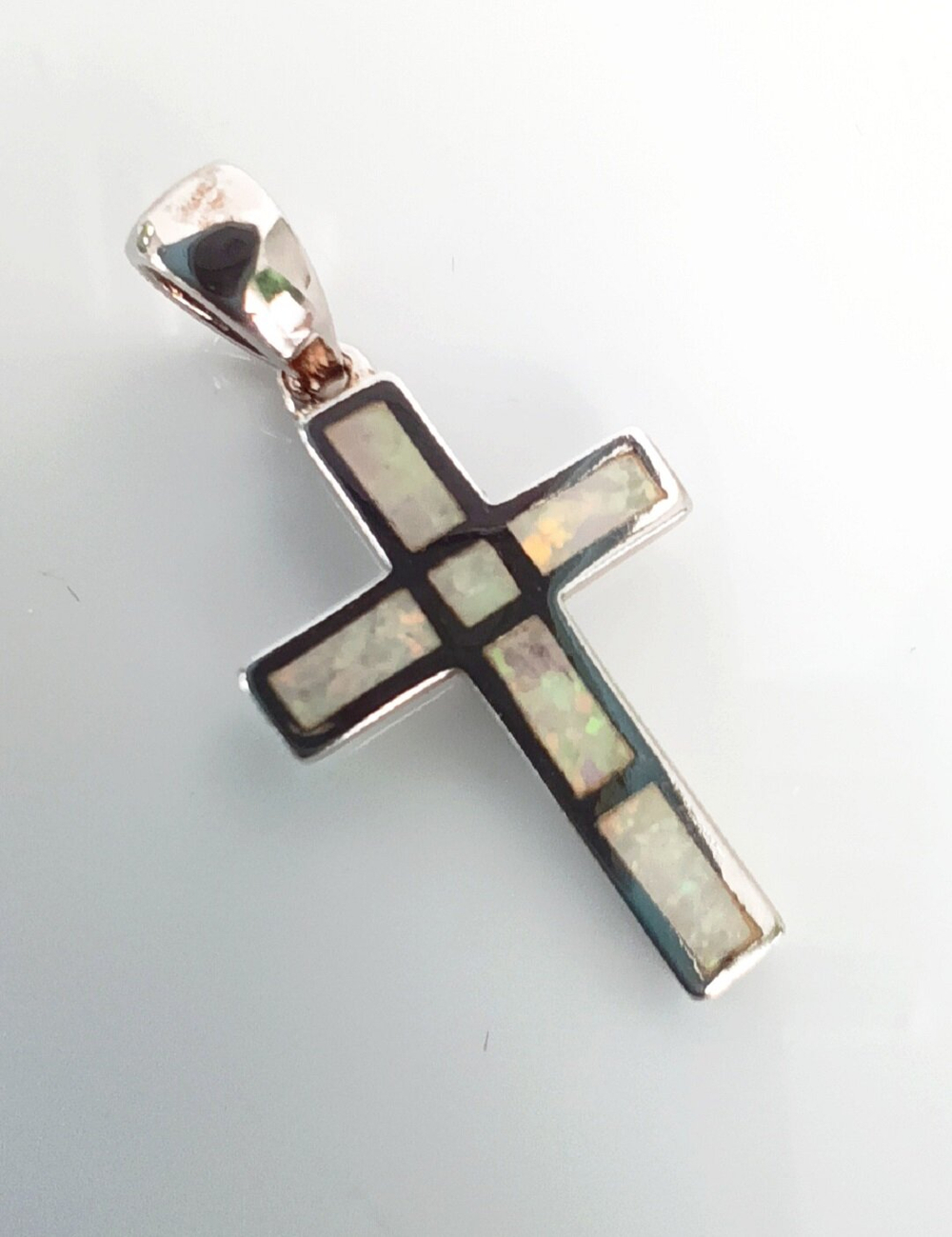 Подвеска Эстерелла, серебро 925 пробы, родирование, синтетический опал/Ф