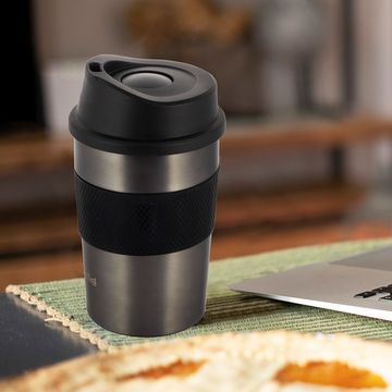 Термокружка 360 мл. из нержавеющей стали Kamille KM 2150 с TPR вставкой