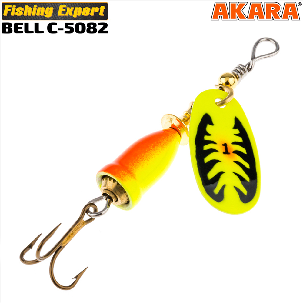Блесна вращающаяся Akara C-5082 13 гр. 199/Yl-Red