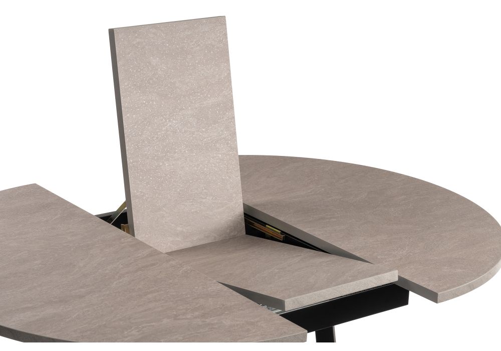 Деревянный стол Регна 100(130)х100х75 черный / бежевый