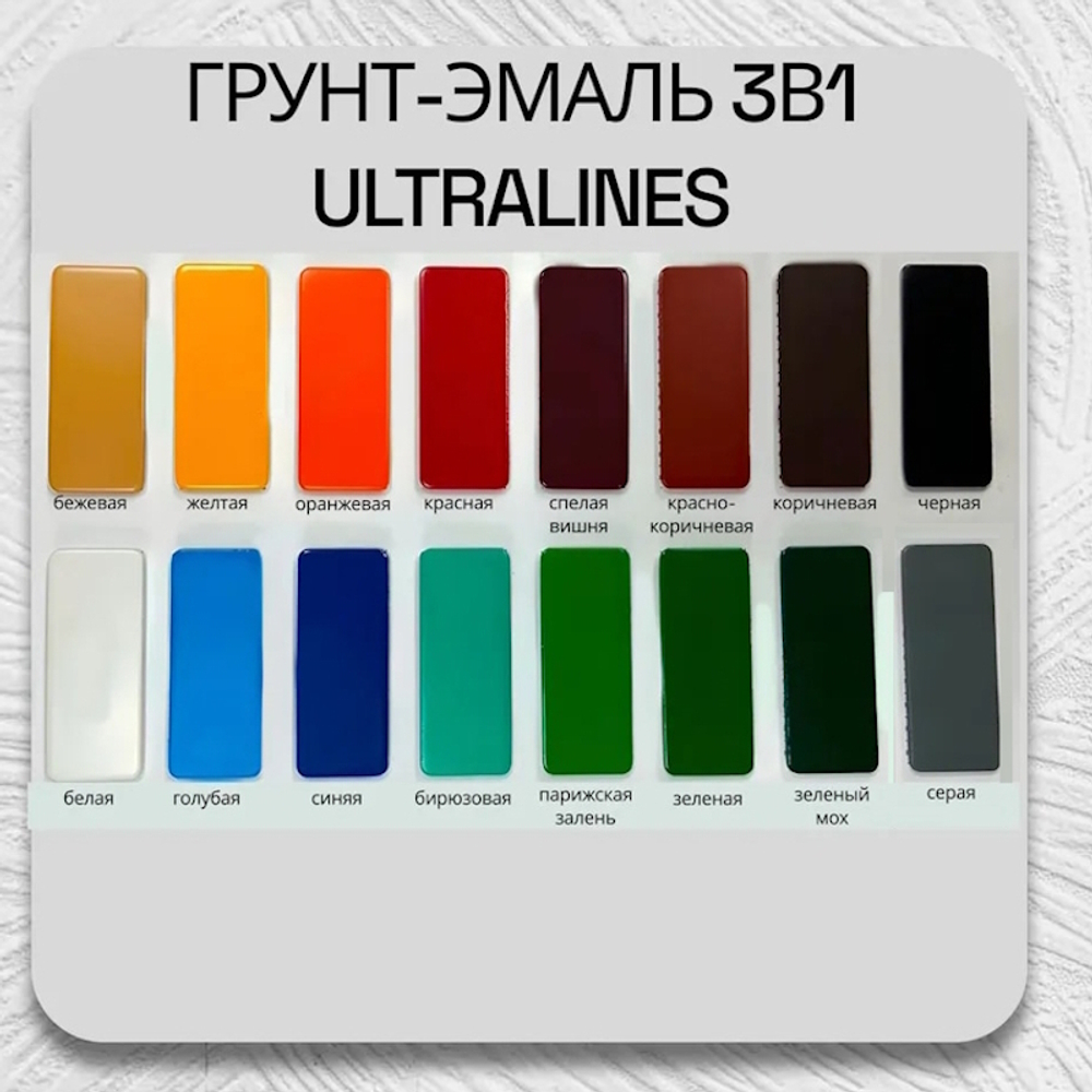 Эмаль-грунт по ржавчине 3в1  синяя 10кг РАДУГА  Ultra Lines