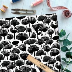 Ткань премиум бифлекс двуцветная цветочная фантазия