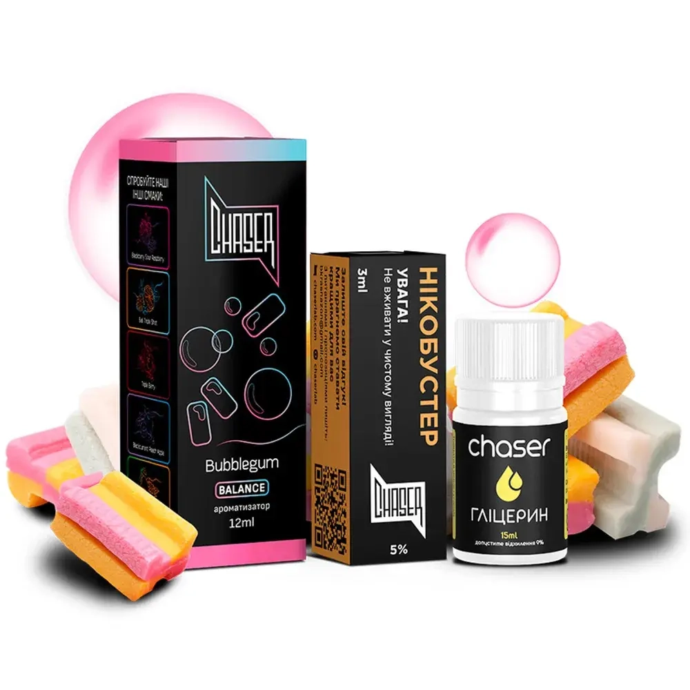 Chaser BLACK - Bubble Gum (30ml, 5% nic)