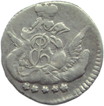 5 копеек 1757 СПБ (облачник) VF-XF