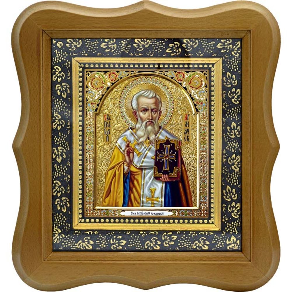 Григорий Армянский, просветитель Великой Армении, Священномученик. Икона на холсте.