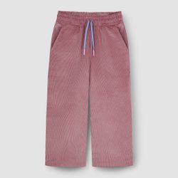 Брюки широкие из вельвета ПУДРА