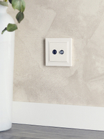 BRITE Розетка двойная TV+SAT РТВ/РСп12-БрЖ жемчуг IEK