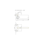 Смеситель для ванны и раковины 35к CN2139 CRON L-нос 300мм, ХРОМ