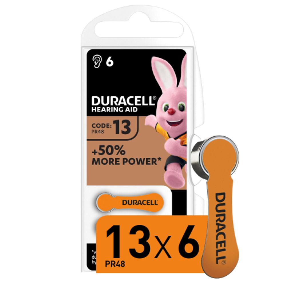 Батарейки Duracell ZA13-6BL