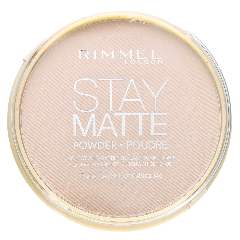 Rimmel London, Stay Matte, легкая матирующая пудра, натуральный продукт 003, 14 г (0,49 унции)