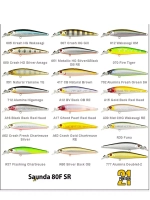Воблер SAUNDA 80F-SR, A63, 80мм, 7.6 гр. 0.5-0.8 м.