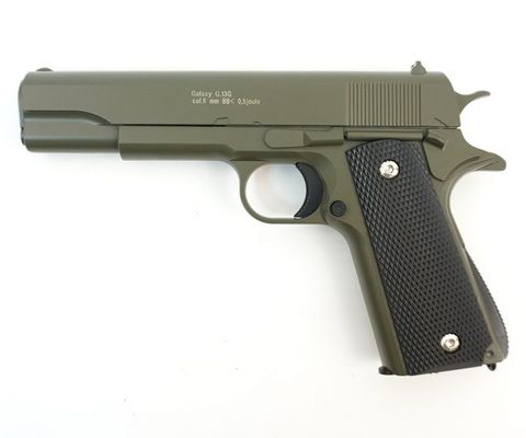 Страйкбольный пистолет Galaxy G.13G Colt 1911 black металлический, пружинный