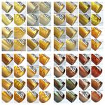 Набор перламутровых пигментов - Золото - Бронза - Медь - 14 штук в ассортименте