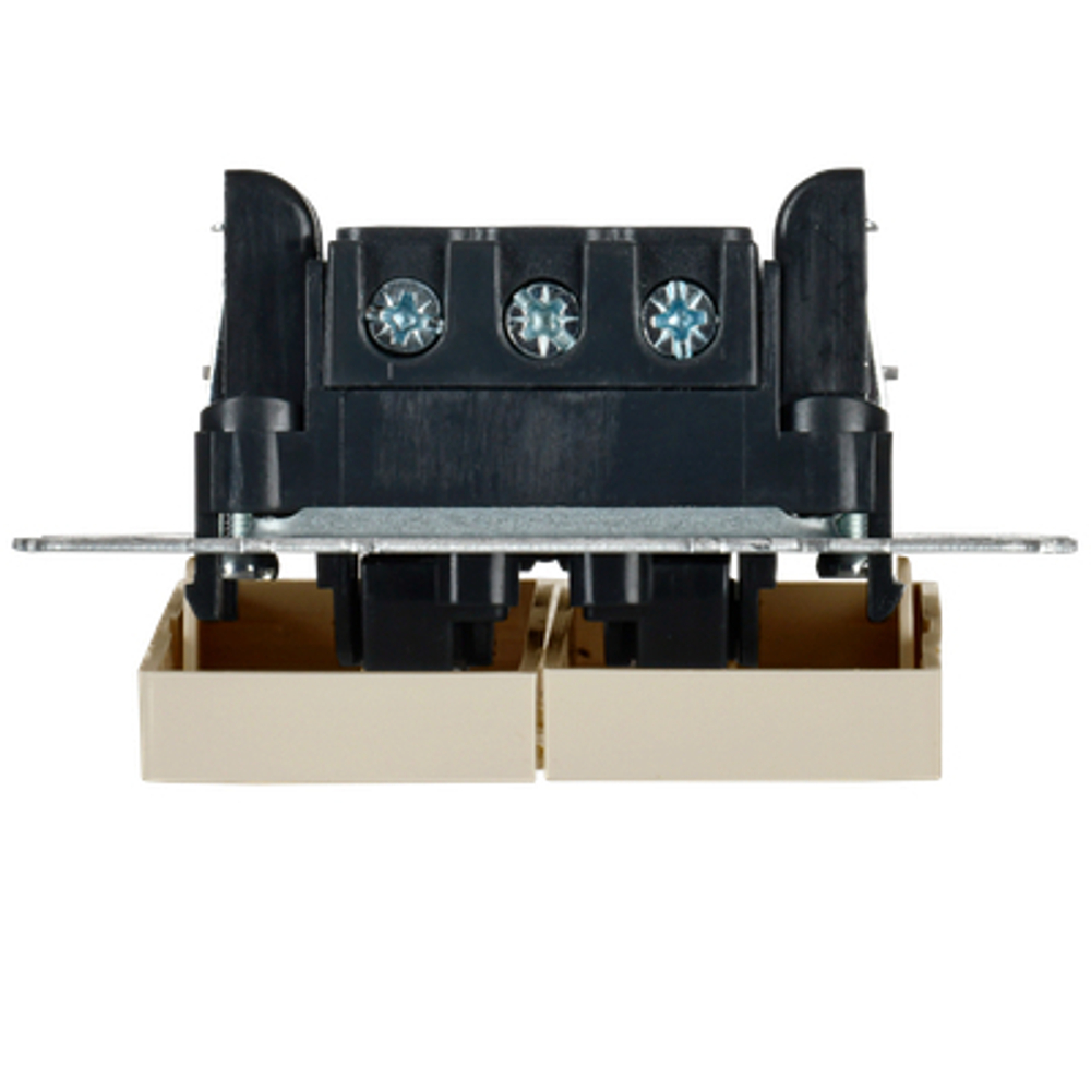 BRITE Выключатель 2-клавишный с индикацией для отелей 10А ВС10-2-9-БрКр бежевый IEK