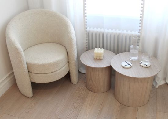 Столик Type D 50 см основание D 39 см (натуральный дуб)