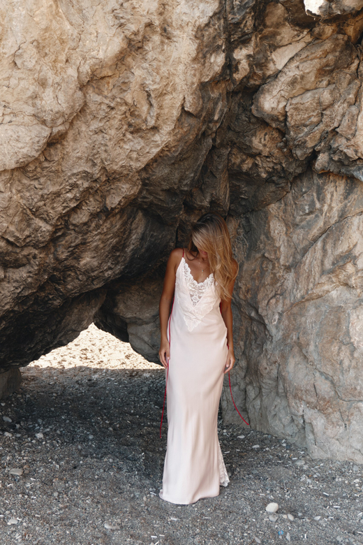 Комбине на бретелях red