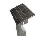 Светильник уличный Келси серый с солнечной батареей w13*8,5 h80 Led 6W (4000K) Декоративная подсветка синяя. С пультом ДУ