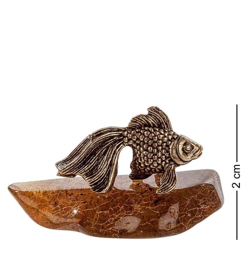 Народные промыслы AM- 323 Фигурка «Лягушка Шиза» (латунь, янтарь)
