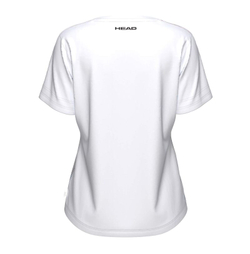 Женская теннисная футболка Head Tie-Break II - white/tourquoise/apricot