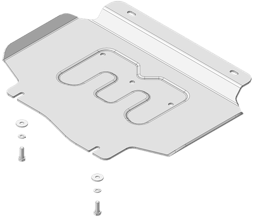 Защита картера двигателя, Переднего дифференциала. 5 мм, Алюминий. для Dodge Ram 1500 RHO 2024-н.в., Motodor.32919