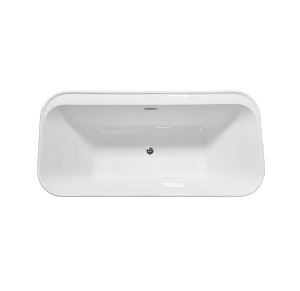 Ванна акриловая Vincea VBT-401-1700MW, 1700*800*580, цвет белый мат, слив-перелив в комплекте, , шт