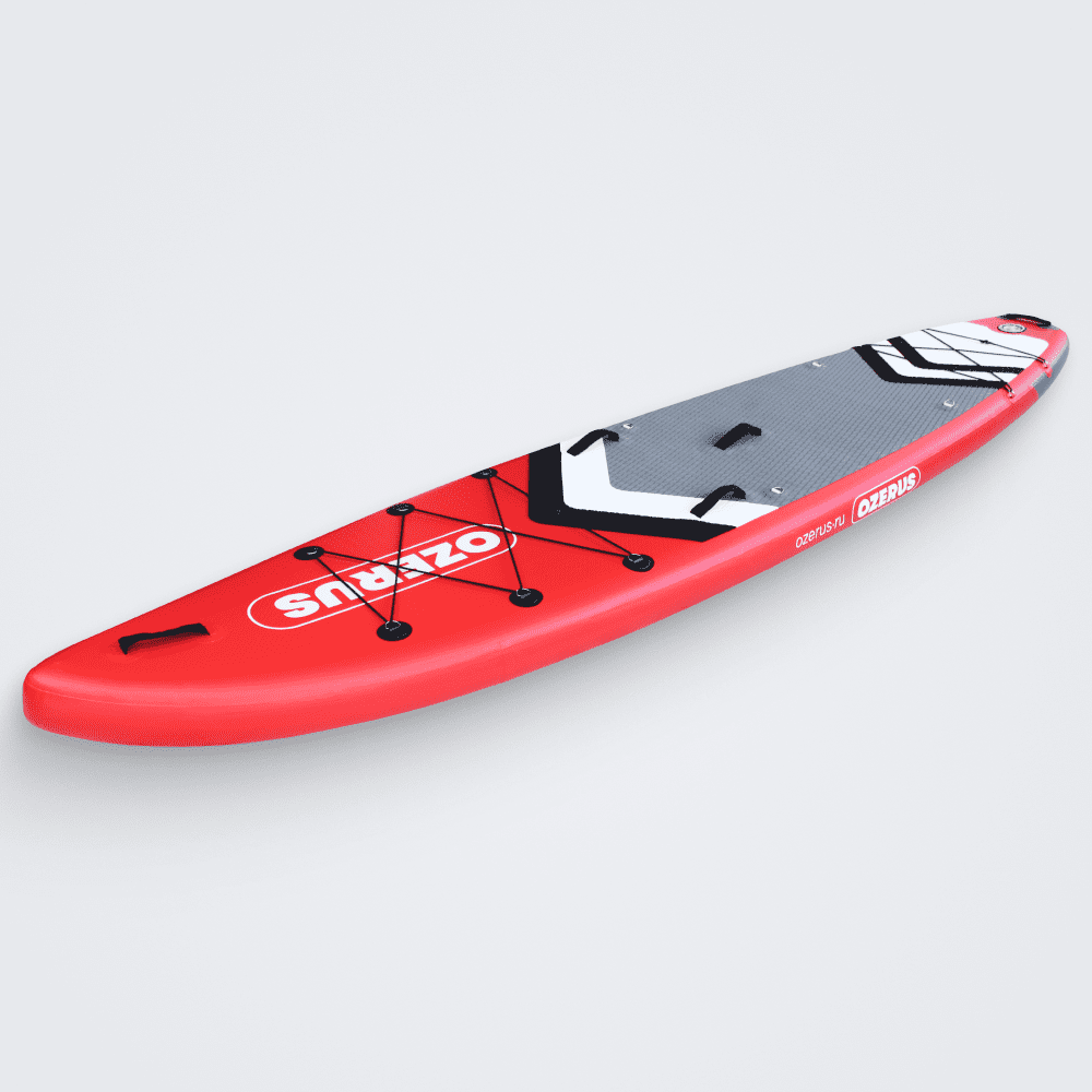 Sup board ozerus сап борд двухслойный. доска надувная 11.6' (цвет: красный/серый)